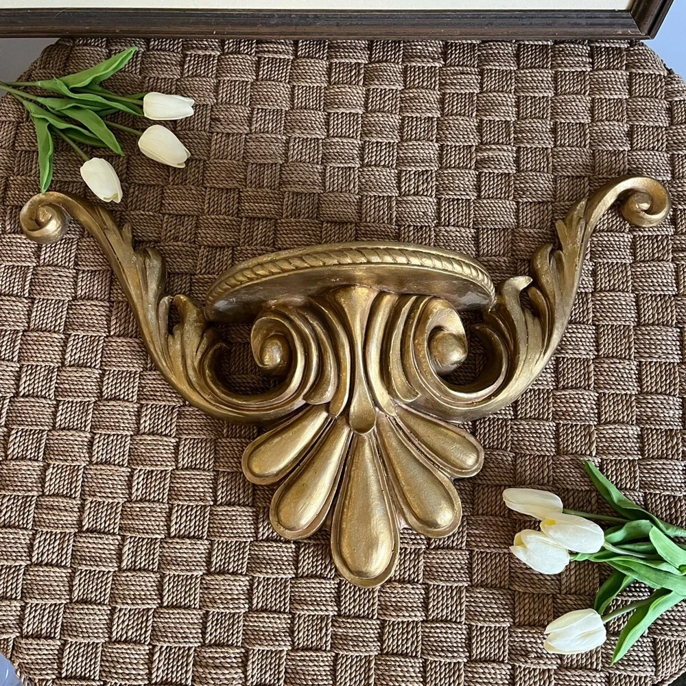 Vintage Gold Wall Shelf